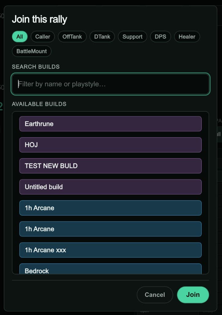 Join this rally — pick a build