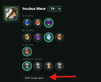 Add swap gear button
