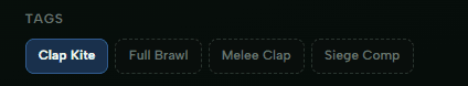 Select tags on a build