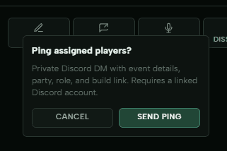 Ping assigned players